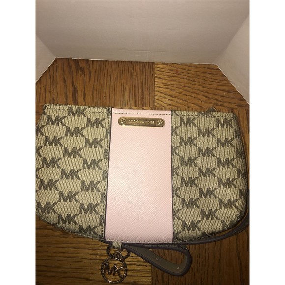 Michael Kors MK Signature Belt Wallet Waist Bag Pink Logo Size L/XL 556203 NWOT - Picture 2 of 4